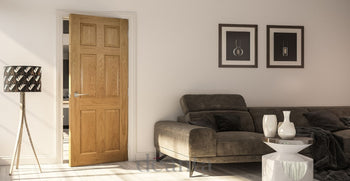 NM8 Classic 6 Panel Oak Fire Door