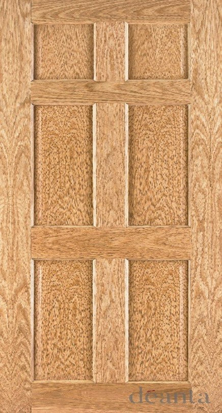 NM8 Classic 6 Panel Oak Fire Door