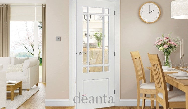 NM9GB Glazed Traditional Style Primed Door