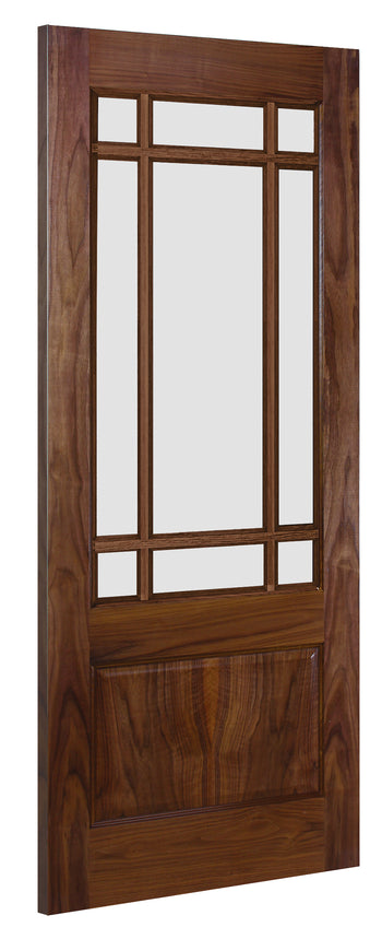 NM9G Glazed Traditional Style Walnut Door