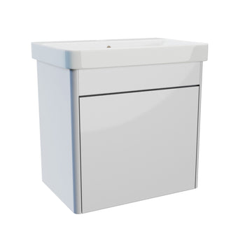 Perra 500mm Single Drawer Wall Hung Unit White | PER50WHWHT