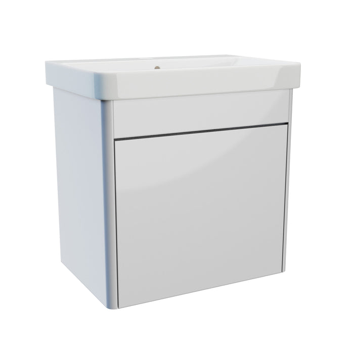 Perra 500mm Single Drawer Wall Hung Unit White | PER50WHWHT