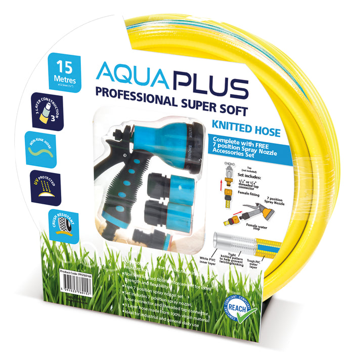 AquaPlus Professional Yellow Knitted Supersoft Fitted Hose