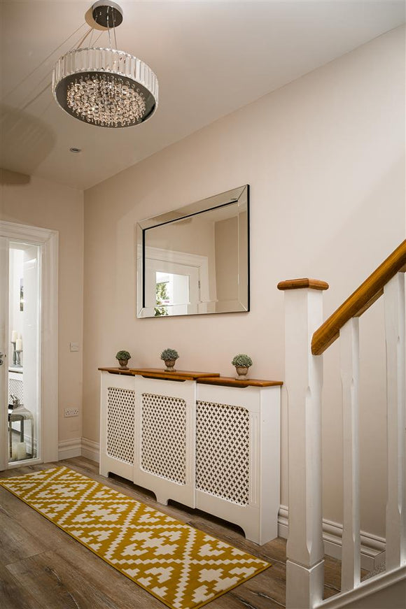 Tema Classic Adjustable Radiator Cover 2 Tone White & Oak Large │RADCA ...