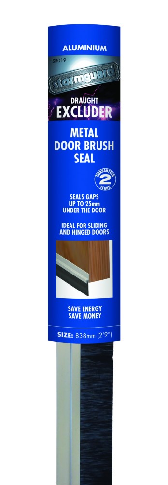 Aluminium Brush Bottom Door Seal 914mm