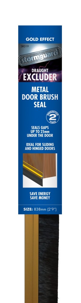 Aluminium Brush Bottom Door Seal 914mm