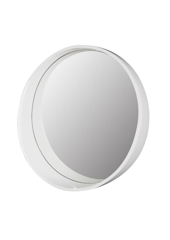 Tema Tuscany White Round Framed Shelf Mirror │TTCFM60