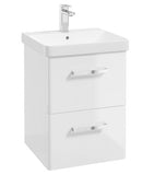 Kora 50cm WH 2 Drawer Vanity Unit with Chrome Handle
