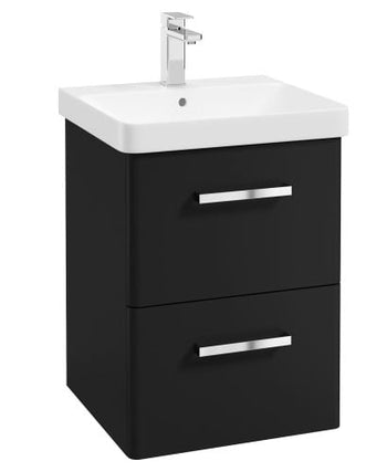 Kora 50cm WH 2 Drawer Vanity Unit with Chrome Handle