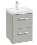Kora 50cm WH 2 Drawer Vanity Unit with Chrome Handle
