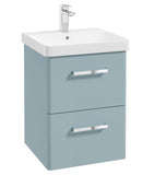 Kora 50cm WH 2 Drawer Vanity Unit with Chrome Handle