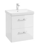 Kora 60cm Wall Hung 2 Drawer Vanity Unit with Chrome Handles