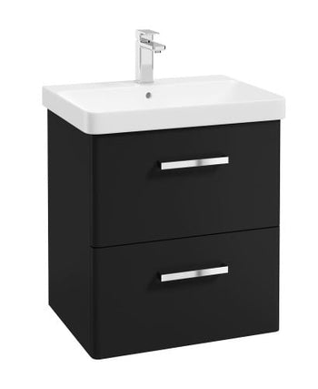 Kora 60cm Wall Hung 2 Drawer Vanity Unit with Chrome Handles