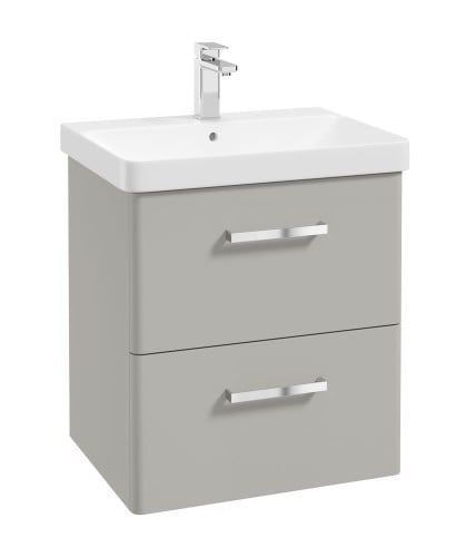 Kora 60cm Wall Hung 2 Drawer Vanity Unit with Chrome Handles