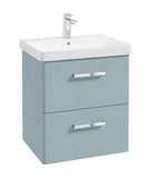 Kora 60cm Wall Hung 2 Drawer Vanity Unit with Chrome Handles