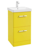 Kora 50cm Floor Standing 2 Drawer Vanity with Chrome Handles