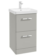 Kora 50cm Floor Standing 2 Drawer Vanity with Chrome Handles