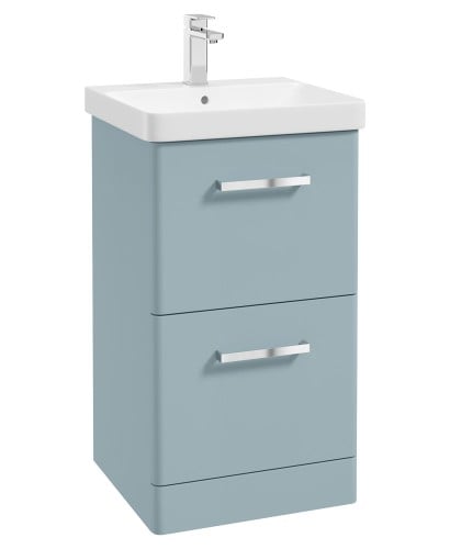Kora 50cm Floor Standing 2 Drawer Vanity with Chrome Handles