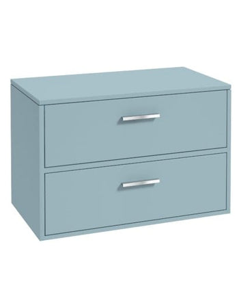 Finland 80cm Countetop Vanity Unit Matt Morning Sky Blue