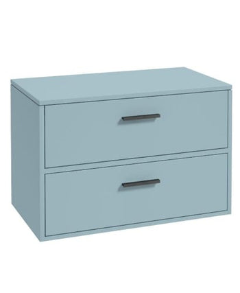 Finland 80cm Countetop Vanity Unit Matt Morning Sky Blue