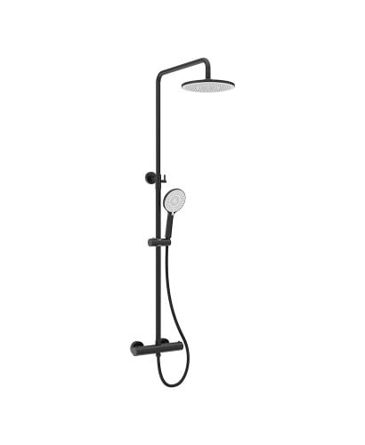 Alita Rain Thermostatic Shower Kit Matt Black | USH0025