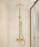 Alita Rain Thermostatic Shower Kit Brushed Gold | USH0026