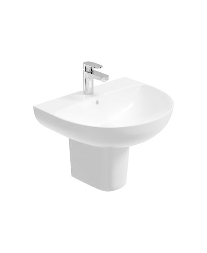 Horizon 45cm 1th Round Basin & Semi Pedestal | USW0326