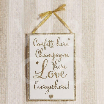 Always & Forever Confetti & Champagne Plaque│WG962