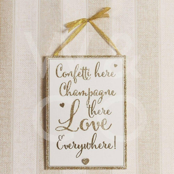 Always & Forever Confetti & Champagne Plaque│WG962