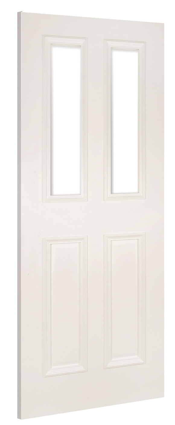 WR1G Period 4 Panel Glazed Primed Door