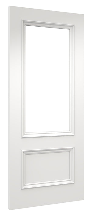 WR2G Classic 2 Panel Glazed Primed Door