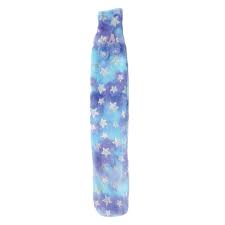 De Vielle Covered Long Hot Water Bottle with Silver Stars