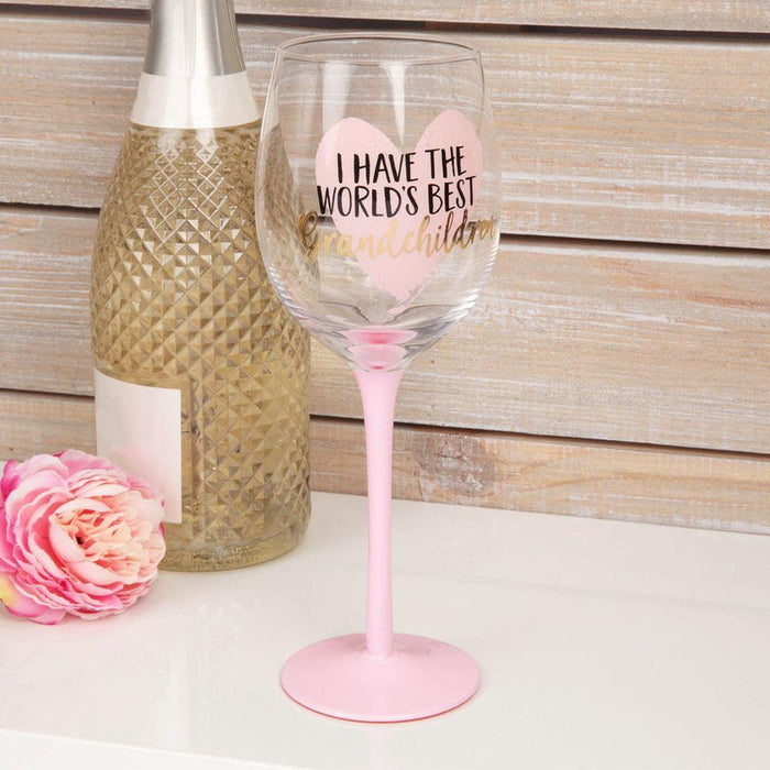 I Have The World's Best Grandchildren Wine Glass│TM337GC