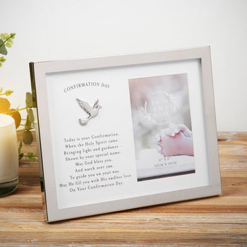Faith & Hope Silver Box Conformation Picture Frame│FH127CON