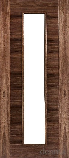 HP16G Contemporary Glazed/Unglazed Solid Walnut Fire Door