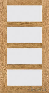 HP1GC Contemporary Clear Glazed Oak Door