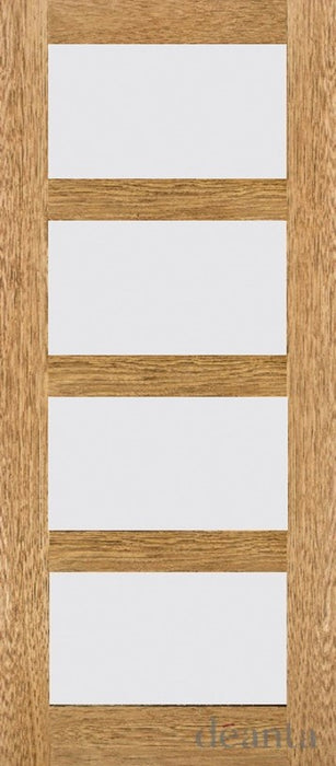 HP1GF Contemporary  Frosted Glazed Oak Door