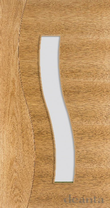 HP24GC Sleek Ultra Modern Glazed Oak Door
