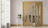 HP26GC Minimal & Modern Styled Glazed Oak Door