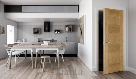 HP32 Contemporary Solid Oak Door