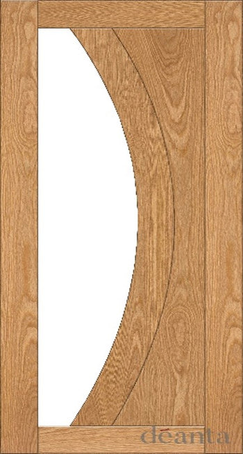 HP35GF Minimal & Modern Styled Glazed Oak Door