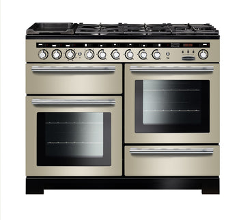 Rangemaster Encore Deluxe 110cm Dual Fuel Range Cooker - Ivory/Chrome│EDL110DFFIV/C