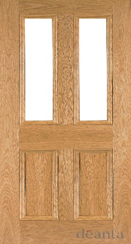 NM1GX Period 4 Panel Glazed/Unglazed Oak Door