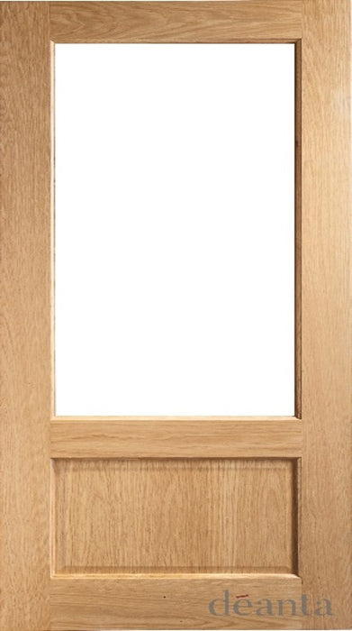 NM3G Glazed/Unglazed Two Panel Minimalistic Oak Door