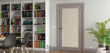 NM6GF Glazed Shaker Style Light Grey Ash Door - Frosted