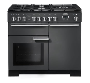 Rangemaster Professional Deluxe 100cm Dual Fuel Range Cooker - Slate/Chrome│PDL100DFFSL/C