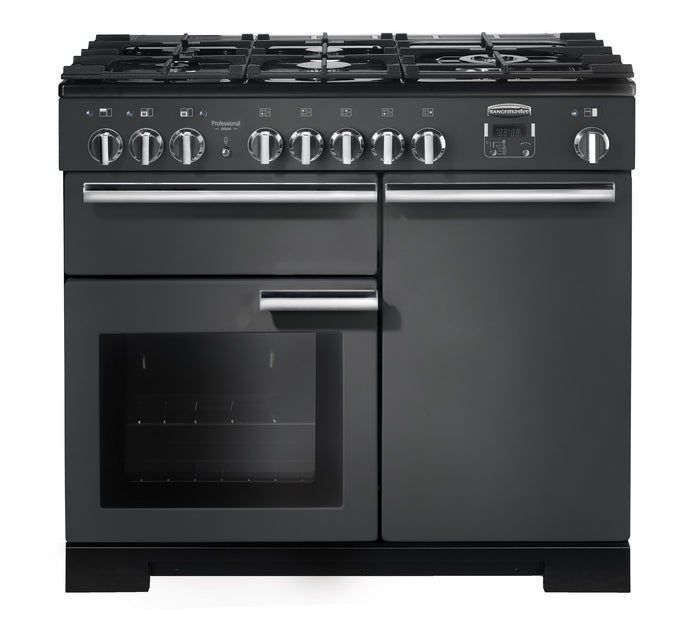 Rangemaster Professional Deluxe 100cm Dual Fuel- Slate/Chrome│PDL100DFFSL/C