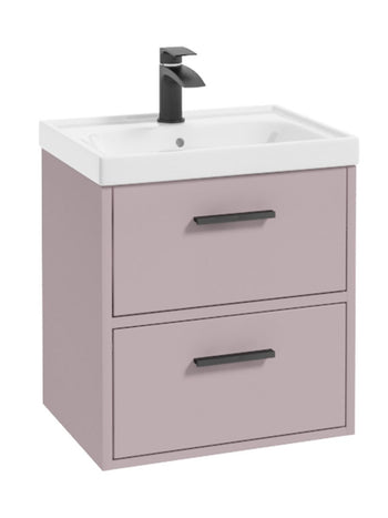 Finland 50cm Vanity Unit Matt Cashmere Pink