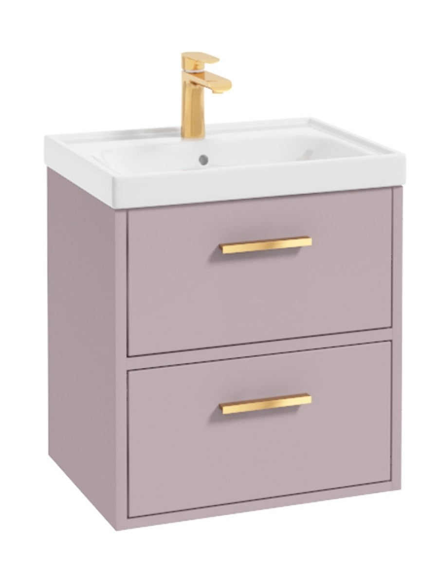 Finland 50cm Vanity Unit Matt Cashmere Pink
