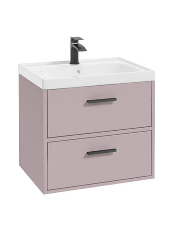 Finland 60cm Vanity Unit Matt Cashmere Pink